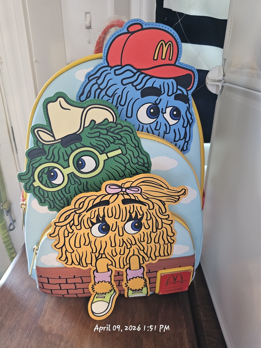 Loungefly McDonald's Triple Pocket Fry Guys Mini Backpack